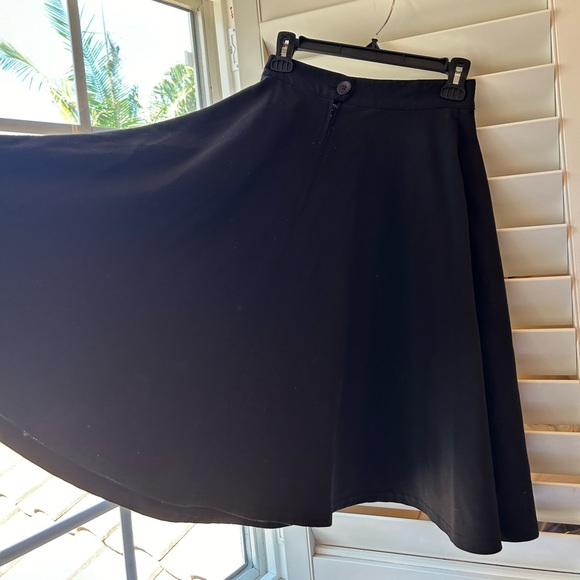 Black Rock Steady Rockabilly 1950’s Style A-Line Circle Skirt, high-waist, Small - Picture 6 of 11